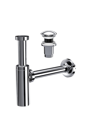 Suera Moon Ayarlanabilir Lavabo Sifonu + Elixir Pop-up Set Krom - Taşma Deliksiz