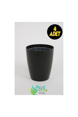 Dekoratif Siyah Orkide Saksısı - 4 Adet Set  - 12 Pot Üretim Saksısına Uygun Kaliteli Ürün