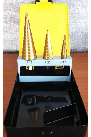 Cmc 3 Lü Kademeli Panç Matkap Ucu Seti 4-32 Mm
