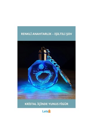 Yunus Balığı Motifli Renk Değiştiren Işıklı Anahtarlık 10cm Çok Renkli