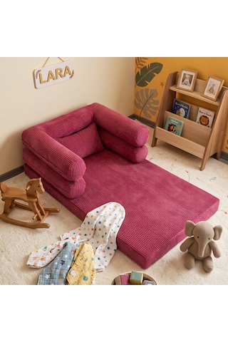 Miniwood Montessori Yatak Oyun Alanlı Bebek Yer Yatağı Sünger Çocuk Karyola 90 x 150 CM