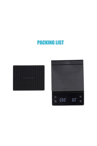 Fortunelane 0.3-3000g Hassasiyetli, Siyah Ev Ofis Mutfak Tartısı, Su Geçirmez, Arka Işık, Otomatik Kapanma, Aaa Pil Gerektirir P Siyah
