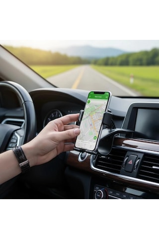 Telefon Tutucu Araç İçi Telefon Tutucu Klipsli 360c Dönüş