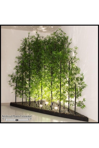 Yapay Bambu Sopası 12 Yapraklı 150Cm Yapay Çiçek Bambu Duvarı