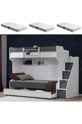 Ranza, Kardem Yavrulu Ranza - Antrasit 3 Adet Comfort Yatak 90 X 190 CM