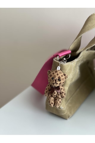 Kahverengi Minik Ayıcık Şeklinde Peluş Anahtarlık/çanta Süsü Anahtarlık Küçük Boy Ayıcık