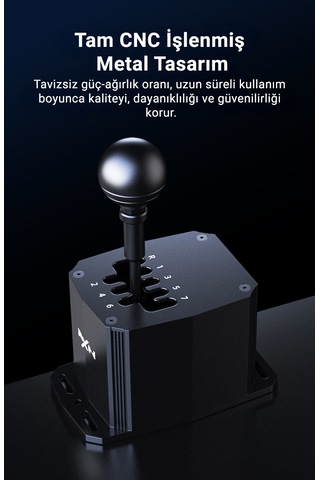 Pxn Sf U H-vites Kolu 7+r Tam Cnc Metal, 16-bit Hassasiyet Ve Ayarlanabilir Vites Hissiyatı Pc Ve Pxn Base Uyumlu