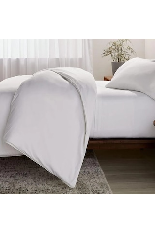 Naturıca Pamuk Tek Kişilik Otel Nevresim Takımı 82 Tel Beyaz