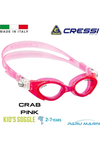 Parumarin Cressi Crab 2-7 Yaş Pink Yüzücü Gözlüğü