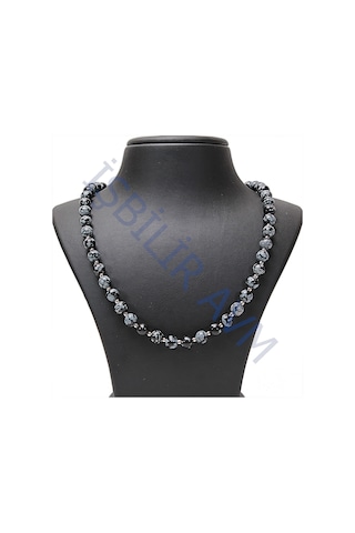 Obsidyen Taşi Kolye Gri