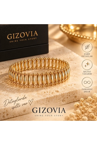 Gizovia Astaria Üçlü Bileklik Seti Altın