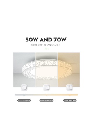 Canmeıjıa Yeni Kuş Yuvası Led Tavan Lambası 26cm 16w/30w/50w/70w Süper Parlak Tavan Işıkları Oturma Odası Yatak Odası İçin Yüzeye Monte 16w Cold White