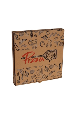 Mi x Baskılı Pizza Kutusu 28 CM 28 x 28 x 4 CM 100 Adet