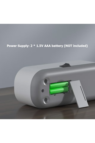 Xindoker Pp Malzemeden Ultrasonik Temizleyici, 150x52x36mm İç Tank, 2x1.5v Aaa Pil İle Çalışır Piller Dahil Değil