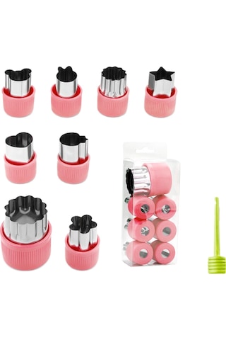 Jian Fan Ev Mutfak Kalıp Seti Kelebek Yüz Ey Kalıp Kabartmalıoyma Aracı Pembe