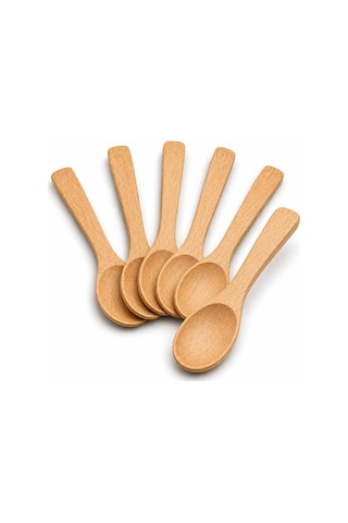 6 Lı Küçük Ahşap Kaşık Seti 15 Cm Doğal Ahşap Mini Kaşık Karıştırma Tadım Baharat Sos Servisi Bebek Besleme İçin Isıya Dayanıklı Tencere Çizmez Ergonomik Sağlıklı Mutfak Kaşığı Seti