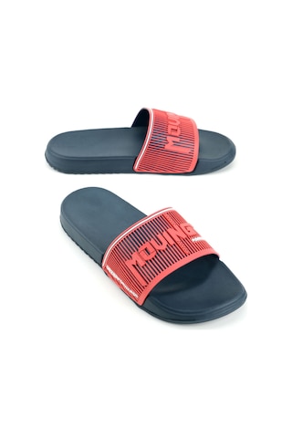 Gezer Erkek Yazlık Eva Islak Zemine Uygun Günlük Ev Bahçe Havuz Banyo Terlik Lacivert-kırmızı