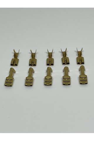 10 Adet 4,8 Mm Dişi Fiş Tırnaksız Terminal Kablo Ucu Sf2d