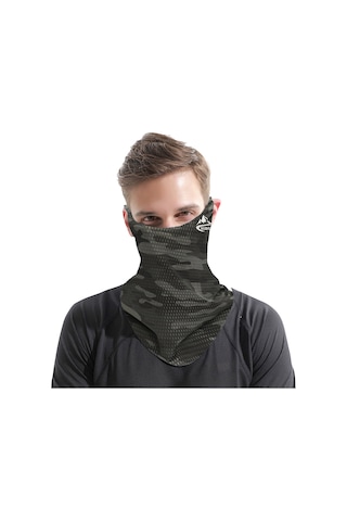 Ranyeek Unisex Güneş Korumalı Bisiklet Boyunluk, Nefes Alabilir Esnek Kumaş, Yeşil Kamuflaj, Koşu Ve Outdoor Aktiviteler İçin Yeşil