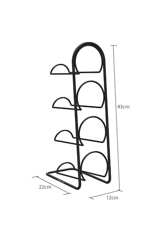 Teknotel Mg024 Siyah Metal 4'lü Şaraplık Şişelik ve Yağlık
