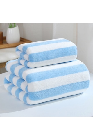 Xiyyadms Yumuşak Mikrofiber Havlu - Hızlı Kuruyan, Çok Amaçlı Banyo Ve Plaj Havlusu Mavi