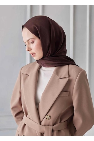 Gesshop Kadın Abiye Janjan Şal Kahverengi