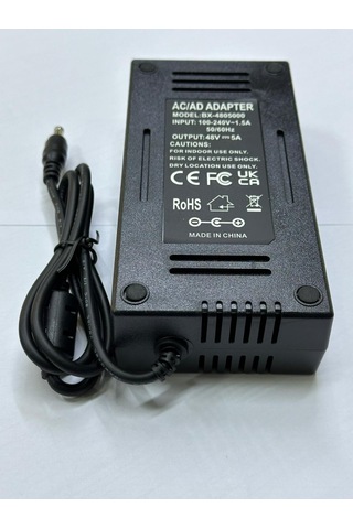 48 Volt 5 Amper Adaptör 48 Volt 5 Amper 5.5 Mm 2.5 Mm Adaptör Siyah