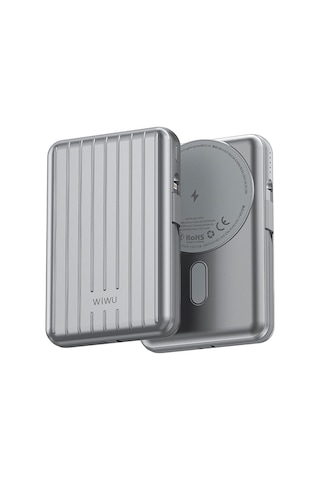 Wiwu PP03 Wireless Hızlı Şarj Özellikli Powerbank Gri