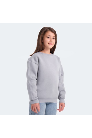 Slazenger LOGAN Çocuk Taş Gri Sweatshirt
