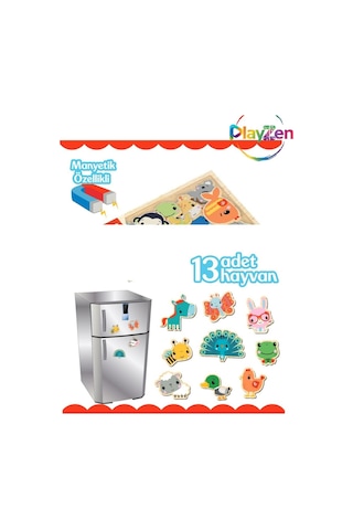 Manyetik Eğitici Oyuncak Seti Hayvanlar Ve Meyve Sebze 2 Li Set 3+