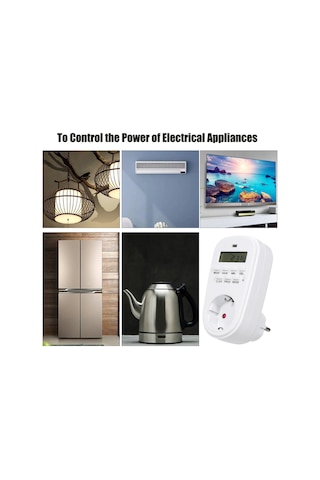 Konesam Akıllı Zamanlayıcılı Priz - Otomatik Açma/kapama, 3600w, 16a, Avrupa Standartı, Pc Malzeme