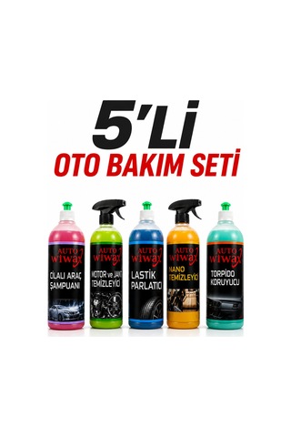 Oto Bakım Seti Lastik Parlatıcı Torpido Koruyucu Genel Temizleyici Motor Temizleyici Cilalı Şampuan