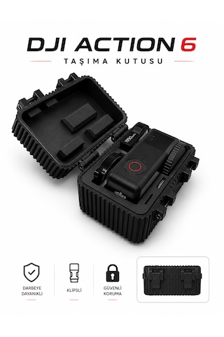 Taşıma Kutusu Djı Action 6 Uyumlu Siyah