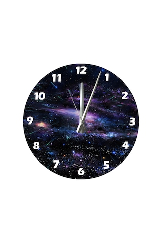Ti-play Derin Evren 30x30cm Akrilik Dekoratif Modern Duvar Saati ÇOk Renkli