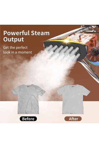 Createtech El Tipi Taşınabilir Buharlı Ütü 140-170ml 700w 40sn Hızlı Isınma Kırışıklık Giderici Seyahat Ev Ofis