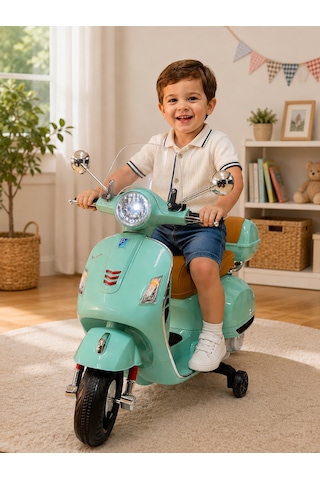 Orjinal Vespa Akülü Motor 3-6 Yaş Mavi
