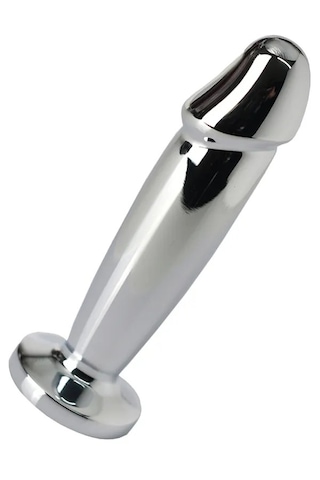 Fastieshop Şarjlı Titreşimli Çelik Anal Plug 12 Cm