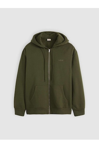 Levi's Erkek Full Fermuar Zip Up Hoodie Yeşil Kapüşonlu Sweatshirt-a1970-0022 Yeşil