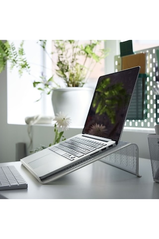 Laptop Desteği, Beyaz Metal 28x9x36 Cm