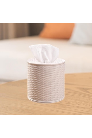 Homyl Rulo Kağıt Kutusu Pratik Süs Peçete Saklama Araba Bej Bej