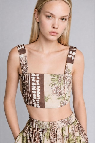 Defacto Regular Fıt Askılı Crop Top Plaj Haki Üstü F5486ax26spkh117 Haki-kh117