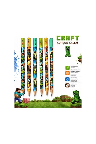 Mini Craft B Jumbo Üç Köşeli Kalem Tutuşunu Kolaylaştıran Kurşun Kalem İster 1 Adet İster 2 Adet İst Karışık Renkler