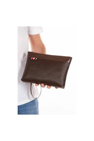 Tuldar Deri El Askılı Dosya Evrak Günlük Portföy & Clutch Çanta Tul527 Kahverengi