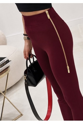 Bhrwear Kadın Yüksek Bel Yanlardan Fermuarlı Dalgıç Tayt Renkli
