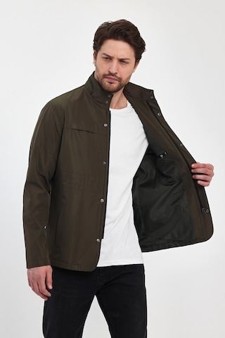 Sivaist Erkek Yeşil Regular Uzun Mevsimlik Pamuk Polyester Karışımlı Safari Mont - Yeşil