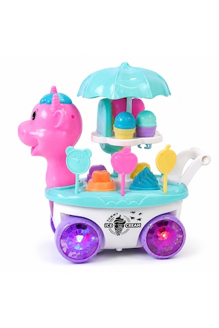 Unicorn Dondurma Arabası Işıklı Ve Sesli