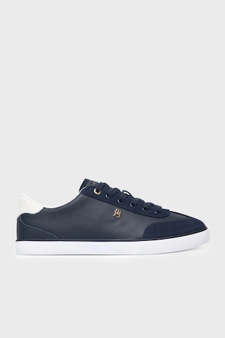 Tommy Hilfiger Logolu Deri Sneaker Ayakkabı Kadın Ayakkabı Fw0fw09391 Dw6 Lacivert