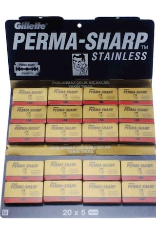 Permasharp Çift Taraflı Yaprak Jilet Tıraş Bıçağı 20 x 5 Paket