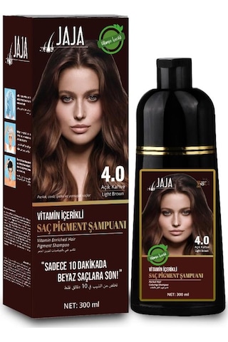 Jaja Vitamin İçerikli Saç Pigment Şampuanı Unisex 300 Ml 4.0 Açık Kahve Tüm Saçlar
