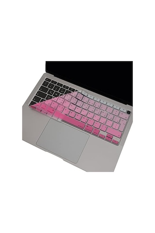 Macbook Air 13 Arapça Klavye Koruyucu A1932 A2179 A2337 M1 Uk Iso Ters L Enter Uyumlu Arabic Keyboard Cover Touch Id Pembe Pembe